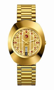 Rado Gold Dial Stainless Steel Band Watch # R12413453 (Men Watch)