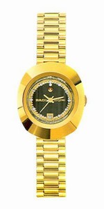 Rado Automatic Gold Tone Steel Black Dial Gold Tone Steel Band Watch #R12416513 (Women Watch)