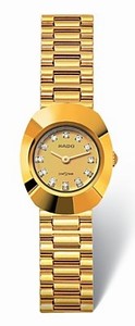 Rado Quartz Gold Tone Steel Gold Tone Dial Gold Tone Steel Band Watch #R12559633 (Women Watch)