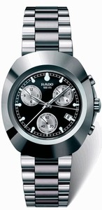Rado Quartz Steel Black Dial Steel Band Watch #R12638163 (Men Watch)