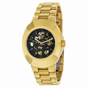 Rado Original Automatic Skeleton Dial Gold Tone Stainless Steel Watch# R12829163 (Men Watch)