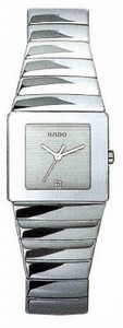 Rado Quartz Platinum Ceramic Silver Dial Platinum Ceramic Band Watch #R13333102 (Women Watch)