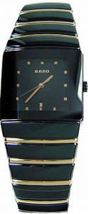 Rado Quartz Black Ceramic/gold Black Dial Black Ceramic/gold Band Watch #R13335161 (Men Watch)