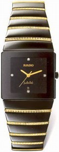 Rado Quartz Black Ceramic/gold Black Dial Black Ceramic/gold Band Watch #R13335729 (Men Watch)