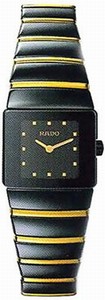 Rado Quartz Black Ceramic/gold Black Dial Black Ceramic/gold Band Watch #R13337161 (Women Watch)