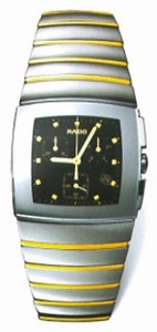 Rado Quartz Platinum Ceramic/gold Black Dial Platinum Ceramic/gold Band Watch #R13434162 (Men Watch)