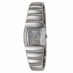 Rado Sintra Quartz Diamond Pave Dial Diamond Bezel Ceramic and Diamond Watch# R13578852 (Women Watch)