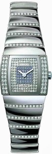 Rado Quartz Platinum Ceramic Diamond Dial Platinum Ceramic Band Watch #R13578942 (Women Watch)