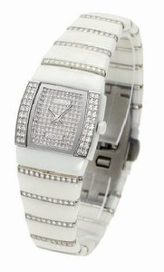 Rado Sintra Quartz Diamonds Pave Dial Diamonds Bezel Ceramic Watch# R13633912 (Women Watch)