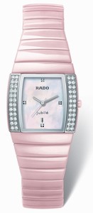 Rado Quartz Pink Ceramic White Mother Of Pearl Dial Pink Ceramic Band Watch #R13651902 (Women Watch)