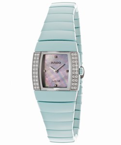 Rado Sintra Quartz Diamonds Bezel Blue Ceramic Watch# R13667912 (Women Watch)