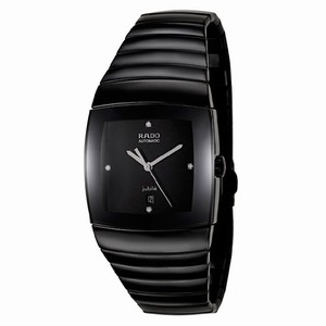 Rado Sintra Automatic Black Diamond Dial Black Ceramic Watch# R13691712 (Men Watch)