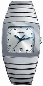 Rado Quartz Platinum Ceramic Silver Dial Platinum Ceramic Band Watch #R13719102 (Men Watch)