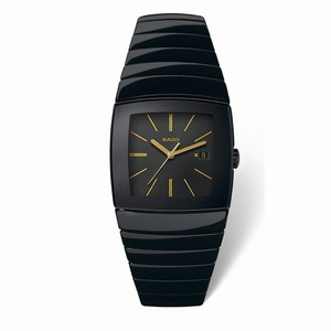 Rado Sintra Quartz Black Date Dial Ceramic 32mm Watch#R13724192 (Men Watch)