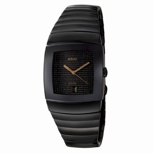 Rado Sintra Quartz Diamond Pave Dial Black Ceramic Watch# R13818732 (Men Watch)