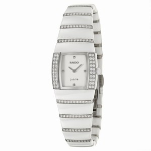 Rado Sintra Quartz Diamond Dial Diamond Bezel White Ceramic and Diamond Watch# R13831703 (Women Watch)
