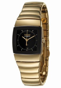 Rado Sintra Automatic Black Dial Gold Tone Ceramic Watch# R13881172 (Women Watch)