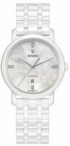 Rado Mother Of Pearl Dial Fixed White Ceramic Band Watch #R14044907 (Men Watch)