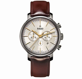 Rado Diamaster Automatic Chronograph Date Brown Leather Watch# R14076106 (Men Watch)