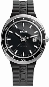 Rado D-Star 200 Automatic Black Dial Black Rubber Watch# R15959159 (Men Watch)
