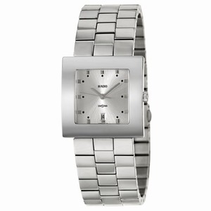 Rado Diastar Quartz Analog Date Stainless Steel Square Watch# R18681123 (Men Watch)