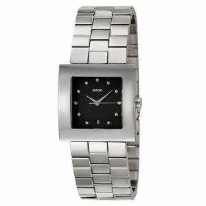 Rado Diastar Quartz Black Dial Date Stainless Steel Watch# R18681713 (Men Watch)
