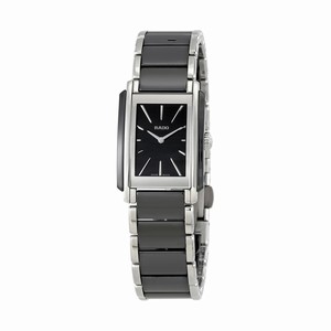 Rado Black Dial Fixed Stainless Steel Band Watch #R20223152 (Women Watch)