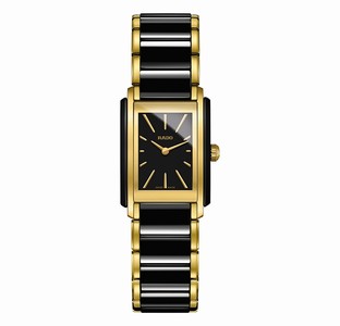 Rado Black With Gold Tones Dial Stainless Steel Band Watch #r20224152 (Men Watch)