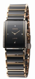 Rado Black Dial Sapphire Crystal Bezel Band Watch #R20338732 (Women Watch)