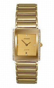 Rado Quartz Gold Ceramic/gold Gold Dial Gold Tone/ceramic Band Watch #R20338742 (Men Watch)