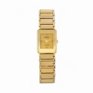 Rado Quartz Gold Ceramic/gold Gold Dial Gold Ceramic/gold Band Watch #R20339742 (Women Watch)