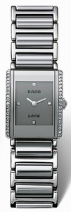 Rado Quartz Platinum Ceramic/steel Silver Dial Platinum Ceramic/steel Band Watch #R20430722 (Women Watch)