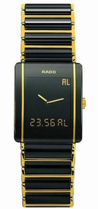 Rado Quartz Black Ceramic/gold Black Dial Black Ceramic/gold Band Watch #R20456152 (Men Watch)