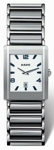 Rado Quartz Platinum Tone/steel White Dial Platinum Tone/steel Band Watch #R20484112 (Men Watch)