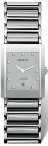 Rado Integral Quartz Silver Dial Platinum Tone Stainless Steel and Ceramic Watch# R20486752 (Women Watch)