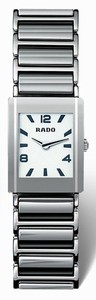 Rado Quartz Platinum Ceramic/steel White Dial Platinum Ceramic/steel Band Watch #R20488112 (Women Watch)