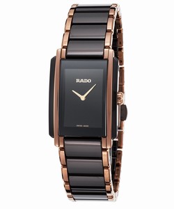 Rado Black Dial Stainless Steel Band Watch #R20612152 (Women Watch)