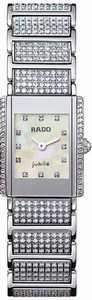 Rado Quartz Platinum Ceramic/steel White Mother Of Pearl Dial Black Ceramic/steel Band Watch #R20674912 (Women Watch)