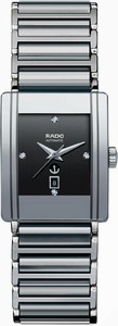 Rado Self- Winding Automatic Movement Platinum Tone/steel Black Dial Platinum Tone/steel Band Watch #R20692722 (Men Watch)