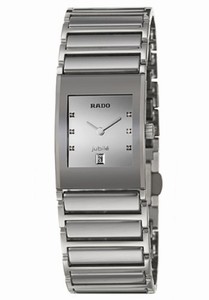 Rado Integral Quartz Diamonds Silver Dial 23mm Watch# R20746712 (Women Watch)