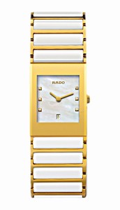 Rado Integral Quartz Diamonds Mother of Pearl Dial Ceramic 23mm Watch# R20791901 (Women Watch)