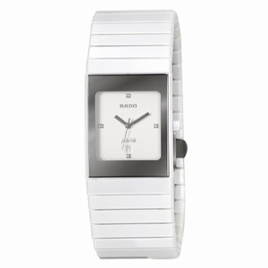 Rado Ceramica Quartz White Diamonds Dial White Ceramic 27mm Watch# R21982702 (Women Watch)