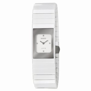 Rado Ceramica Quartz White Diamonds Dial White Ceramic 19mm Watch# R21983702 (Women Watch)
