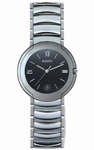 Rado Quartz Platinum Ceramic/steel Black Dial Platinum Ceramic/steel Band Watch #R22624152 (Men Watch)