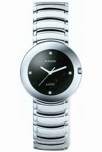 Rado Black With 4 Diamonds Dial Fixed Band Watch #R22625713 (Men Watch)