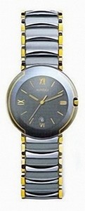 Rado Quartz Platinum Ceramic/gold Dark Silver Dial Platinum Ceramic/gold Band Watch #R22634142 (Men Watch)