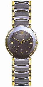 Rado Quartz Platinum Ceramic/gold Dark Silver Dial Platinum Ceramic/gold Band Watch #R22635142 (Women Watch)