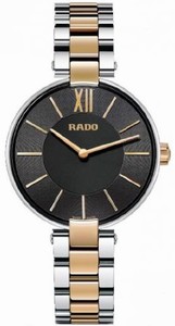 Rado Coupole Quartz Analog Two Tone Stainless Steel Watch# R22850163 (Women Watch)