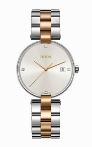Rado Coupole Quartz Analog Date Diamond Dial Two Tone Stainless Steel Watch# R22852713 (Men Watch)