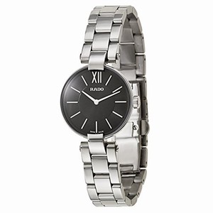 Rado Coupole Quartz Black Dial Stainless Steel Watch# R22854153 (Women Watch)